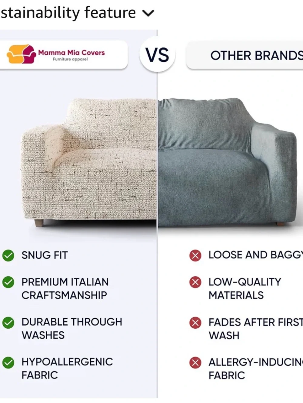 Paulato Sofa Slipcover 40-63 In Mediterra Sandstone Stretch Couch Cover Beige